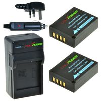 2 x NP-W126 accu's voor Fujifilm - Charger Kit + car-charger - UK version - thumbnail