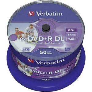 Verbatim 43703 DVD+R DL disc 8.5 GB 50 stuk(s) Spindel Bedrukbaar