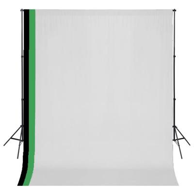 Fotostudioset met 3 katoenen achtergronden en frame 3x3 m