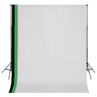 Fotostudioset met 3 katoenen achtergronden en frame 3x3 m