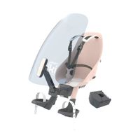 Urban Iki fietsstoeltje voor + windscherm actie met gratis montage blok Sakura Pink / Shinju White - thumbnail