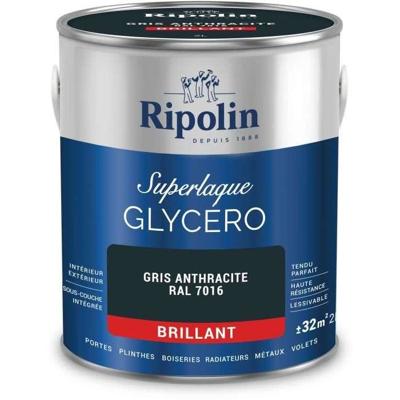 Glanslak RAL 7016 antracietgrijs glycerolak - RIPOLIN - 2 L
