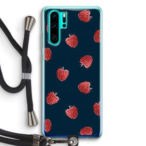 Framboosjes: Huawei P30 Pro Transparant Hoesje met koord