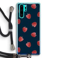 Framboosjes: Huawei P30 Pro Transparant Hoesje met koord