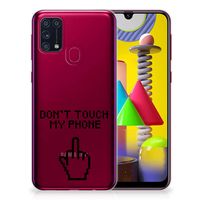 Samsung Galaxy M31 Silicone-hoesje Finger Don't Touch My Phone