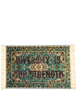 Seletti tapis Burnt Diversity à mélange d'imprimés - Gris