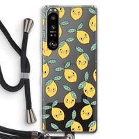 Citroenen: Sony Xperia 1 III Transparant Hoesje met koord