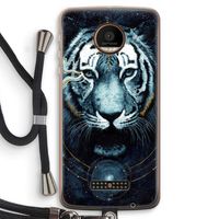 Darkness Tiger: Motorola Moto Z Force Transparant Hoesje met koord