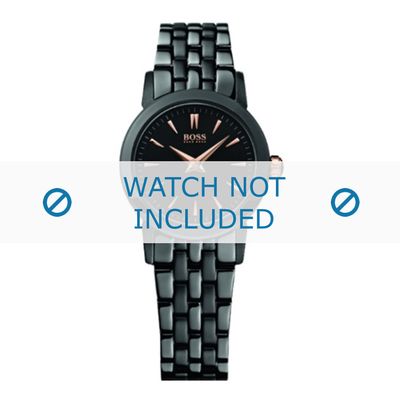 Hugo Boss horlogeband HB-194-3-34-2550 / HB1502343 Staal Zwart