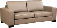 Taupe leren moderne 2.5-zitsbank Enjoy - poot hout zwart - Toledo Leer Khaki (taupe leer) Taupe leren moderne 2.5-zitsbank Enjoy - poot hout zwart - Toledo Leer Khaki (taupe leer)