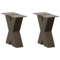 Salontafelpoten 2 st X-vormig 30x(30-31) cm staal naturel