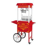 Popcornmachine met onderstel - 1500 W - 5 kg/u - retro design - rood - Royal Catering