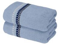 LIVARNO Set van 2 handdoeken 50 x 100 cm (Lichtblauw)