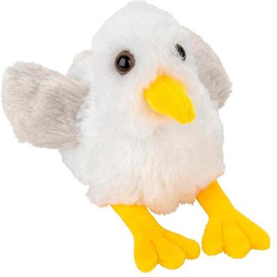 Nature Planet Pluche kleine zeemeeuw knuffel - van 13 cm - meeuwen - zeevogels