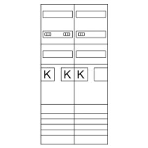 ZK3EN28  - Meter panel 3 kWh-meters 0 rows ZK3EN28