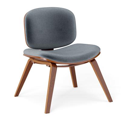 Moderne Accentstoel met Rugleuning & Gevoerde Zitting Ruimtebesparende Loungestoel Donkergrijs