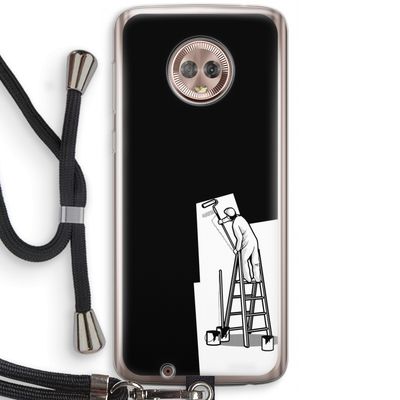 Musketon Painter: Motorola Moto G6 Transparant Hoesje met koord
