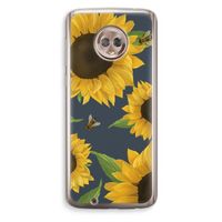 Sunflower and bees: Motorola Moto G6 Transparant Hoesje