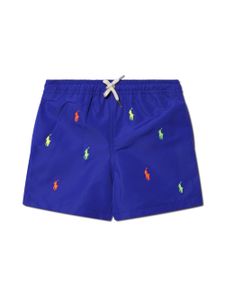 POLO RALPH LAUREN KIDS short à logo brodé - Bleu