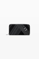 Grote portemonnee met decoratieve riemen - BLACK - U Grote portemonnee met decoratieve riemen - BLACK - U