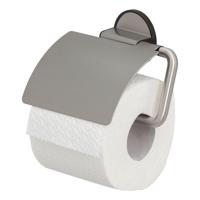 Tiger Tune Toiletrolhouder - met klep - zelfklevend - geborsteld RVS/zwart 1326630946