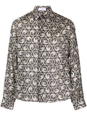 Off-White Zijden overhemd - Beige