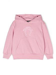 Versace Kids chemise en coton à motif Medusa brodé - Rose