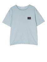 Dolce & Gabbana Kids t-shirt à plaque logo - Bleu - thumbnail