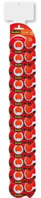 Scotch Crystal clear tape in dispenser, 19 x 12m + 3,2m gratis ,2 clipstrips van elk 12 blisters