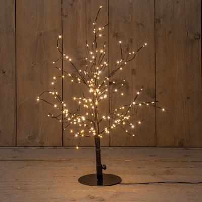 Lichtboom - zwart?- metaal?- 60 cm - 240 led lichtjes - flash - klassiek warm - verlichte kerstboom