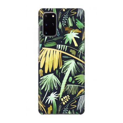 Tropical Palms Dark: Volledig geprint Samsung Galaxy S20 Plus Hoesje