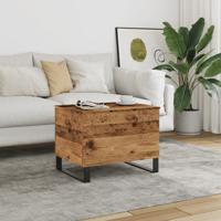 Salontafel 60x44,5x45 cm bewerkt hout oud houtkleurig