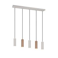 Trio HanglampSoka 5-lichts mokka bruin en grijs - 367700565