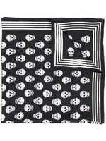 Alexander McQueen mini foulard à imprimé tête de mort - Noir - thumbnail