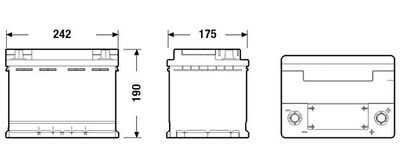 EXIDE EK620 Accu 12V 62Ah 680A B13 EK620