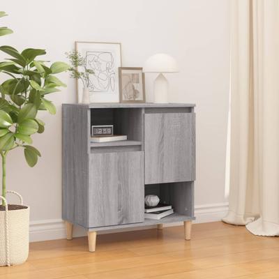 Dressoir 60x35x70 cm bewerkt hout grijs sonoma eikenkleurig