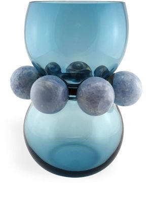 Vanessa Mitrani vase Tiffany en verre (300 mm) - Bleu