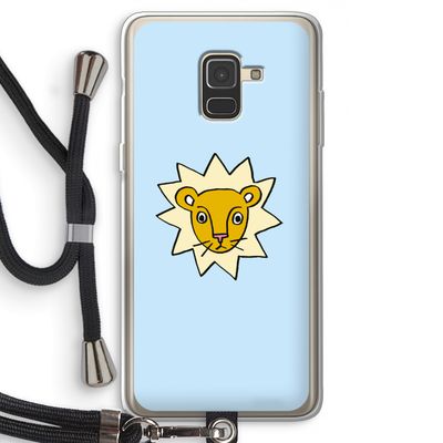 Kleine leeuw: Samsung Galaxy A8 (2018) Transparant Hoesje met koord