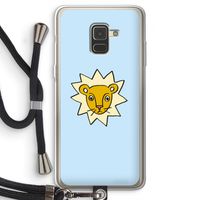Kleine leeuw: Samsung Galaxy A8 (2018) Transparant Hoesje met koord