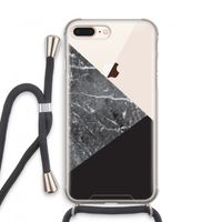 Combinatie marmer: iPhone 8 Plus Transparant Hoesje met koord