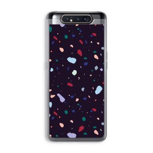 Dark Rounded Terrazzo: Samsung Galaxy A80 Transparant Hoesje