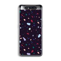 Dark Rounded Terrazzo: Samsung Galaxy A80 Transparant Hoesje