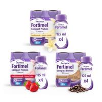 Fortimel Compact Protein 2.4 Bundel Vanille - Aardbei - Mokka Voedingssupplement - Ondervoeding 12x125ml