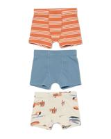 HEMA Kinderboxers Katoen Stretch - 3 Stuks Gebroken Wit (gebroken wit)