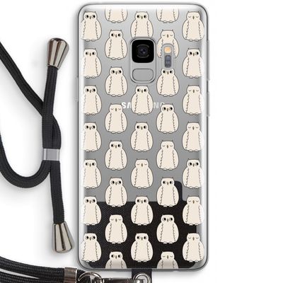 Uilen: Samsung Galaxy S9 Transparant Hoesje met koord
