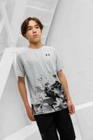 Under Armour Tech Graphic T-Shirt Kids Grijs/Zwart - Maat 152 - Kleur: ZwartGrijs | Soccerfanshop