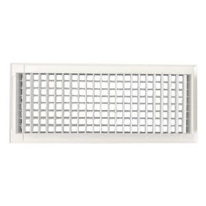 Wandrooster Vta-8110d (inbouw) Staal - 400x200mm - Met Dubbele Instelbare Schoepen
