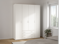 Kast SPACIO 4 deuren 3 lades wit