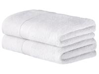 LIVARNO home 2 Handdoeken 100 x 50 cm (Wit)