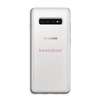 kwetsbaar: Samsung Galaxy S10 4G Transparant Hoesje - thumbnail